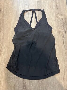 lululemon athletica Black Athletic Tank with Mesh Side Panels